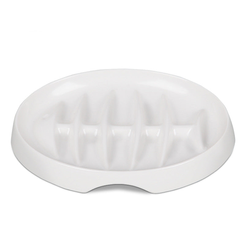 Cat Slow Feeder Bowl Slow Feed Cat Dish Fishbone Cat Slow Feeder Small Interactive Dog Feeder Dish Anti Gulping Pet Bowl For Cat And Dog Slow Eating To Against Bloat