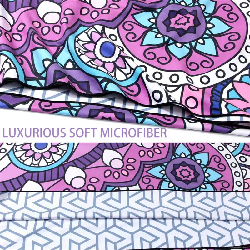 Wholesale Microfiber Beach Towel Blanket Extra Large Sand Proof Quick Dry Beach Blanket for Beach Travel Pool Camping Towel